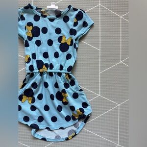 Lularoe|Baby girl/toddler Light Blue Polka Dot Dress with Yellow Bows,size 2T•••